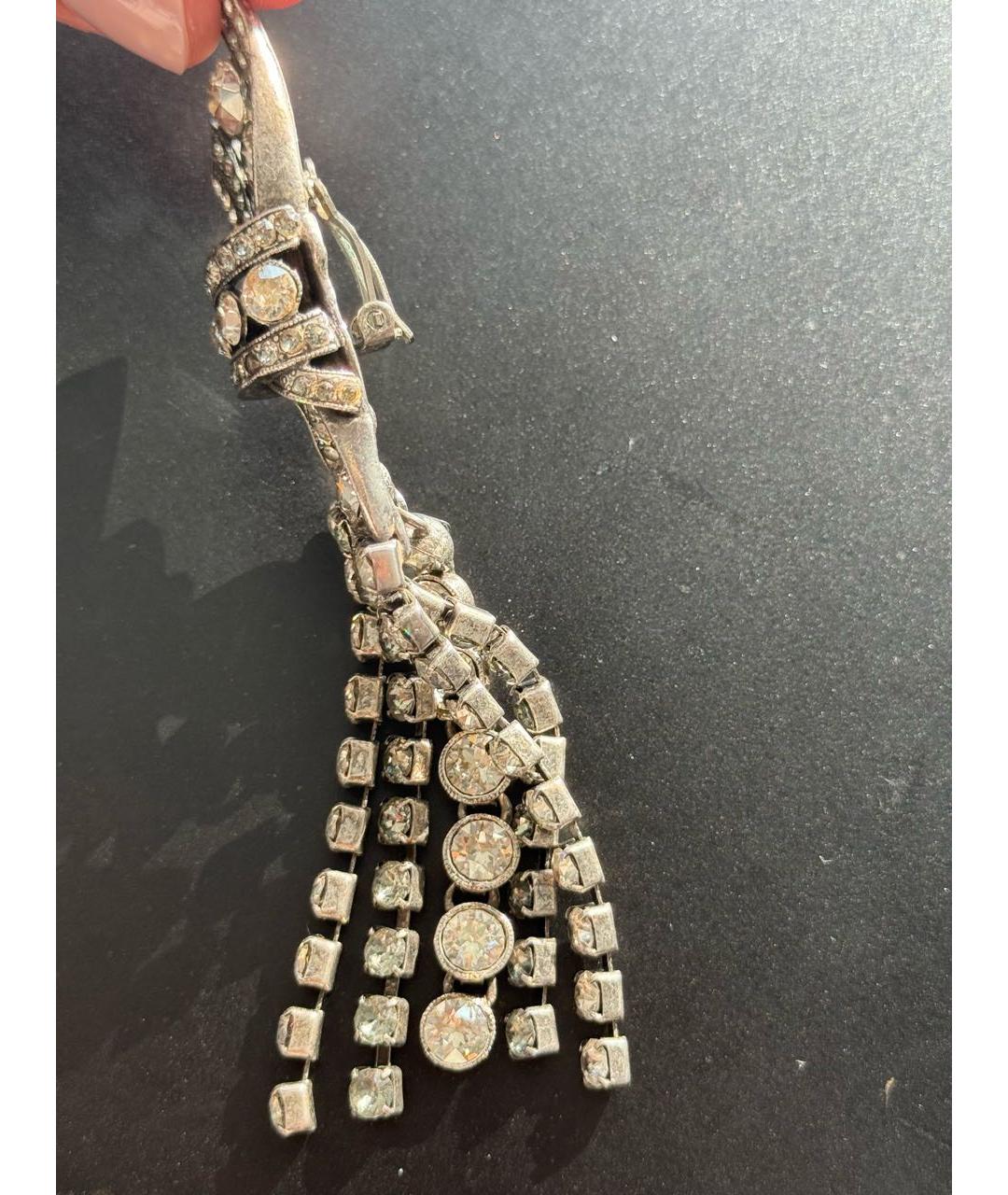 LANVIN Серебряные металлические серьги, фото 4