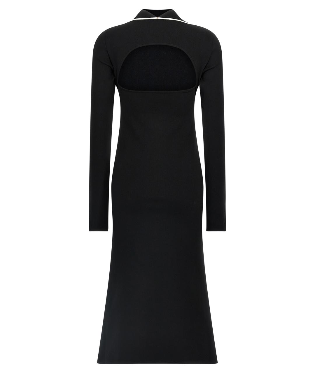 SPORTMAX Черное вискозное повседневное платье, фото 2