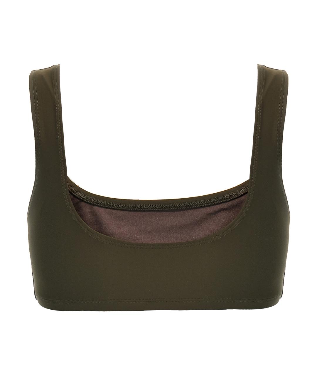 THE ANDAMANE Коричневая полиамидовая майка, фото 2