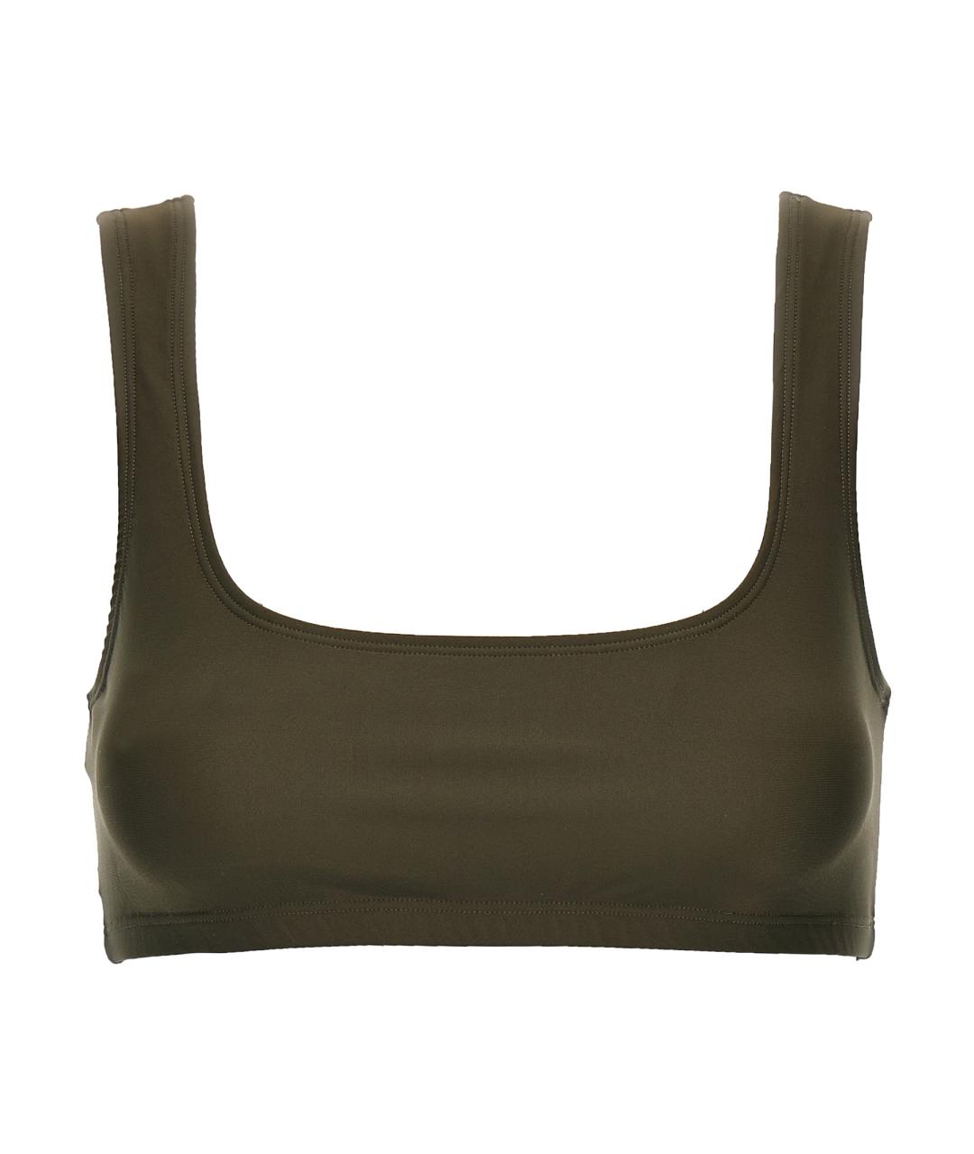 THE ANDAMANE Коричневая полиамидовая майка, фото 1