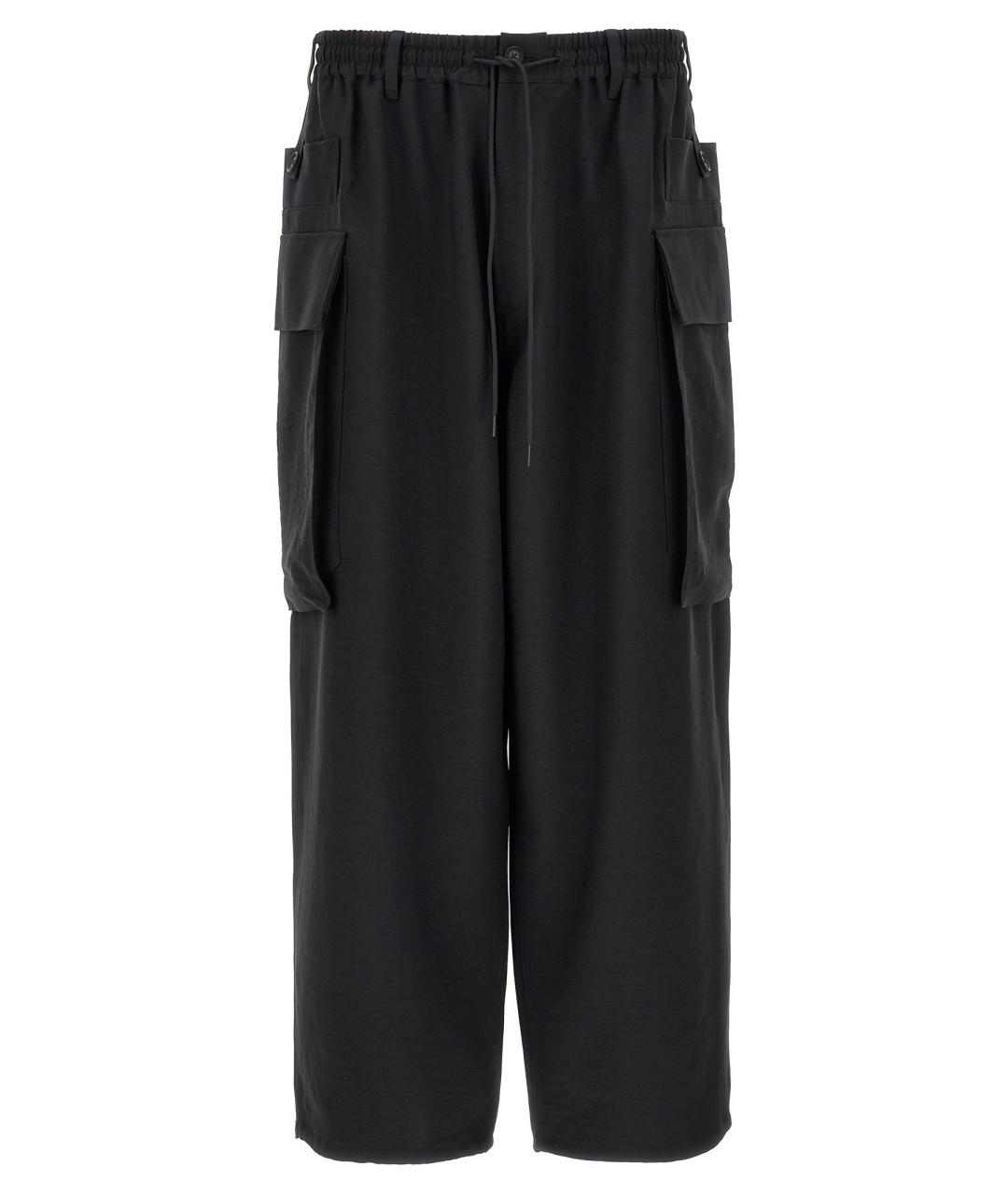 Y-3 Черные полиэстеровые повседневные брюки, фото 1