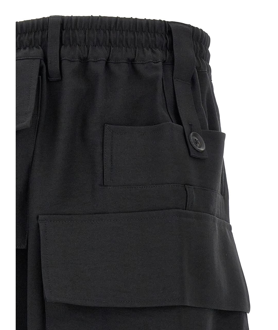 Y-3 Черные полиэстеровые повседневные брюки, фото 4