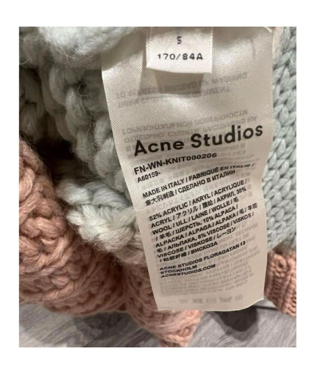 ACNE STUDIOS Голубой шерстяной джемпер / свитер, фото 3