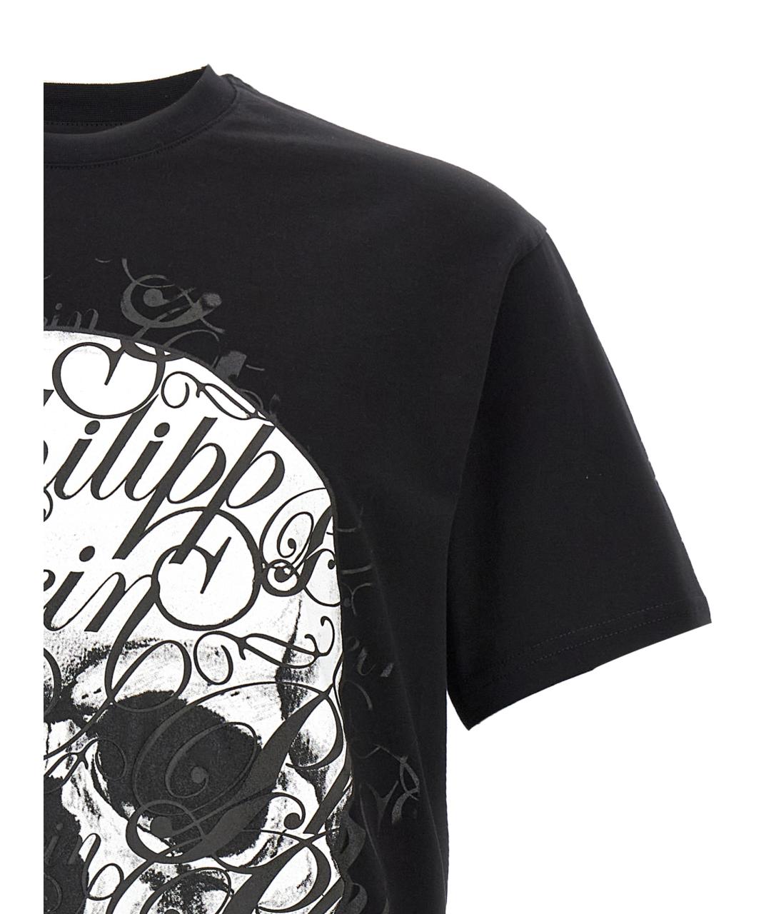 PHILIPP PLEIN Черная хлопковая футболка, фото 3