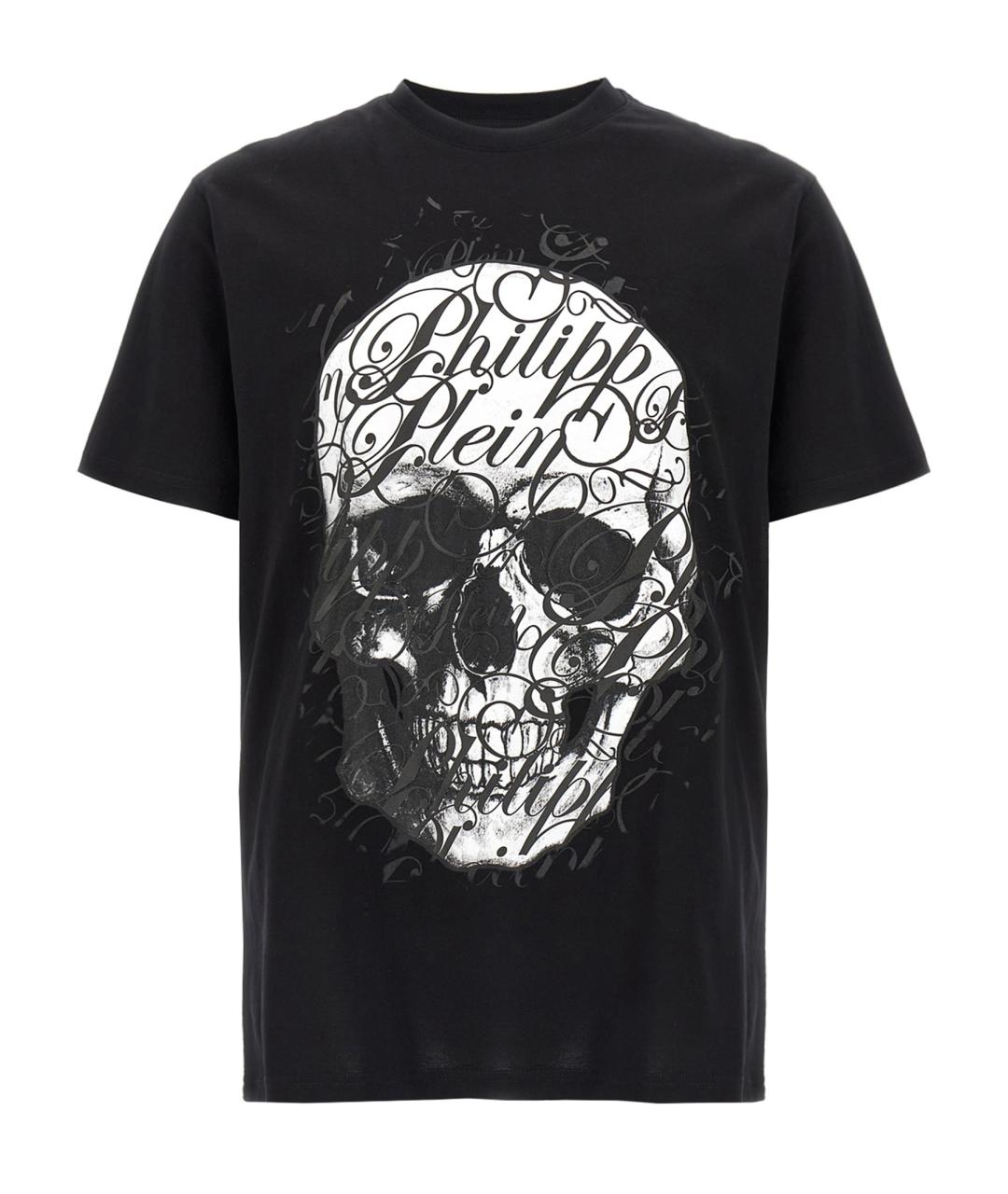 PHILIPP PLEIN Черная хлопковая футболка, фото 1