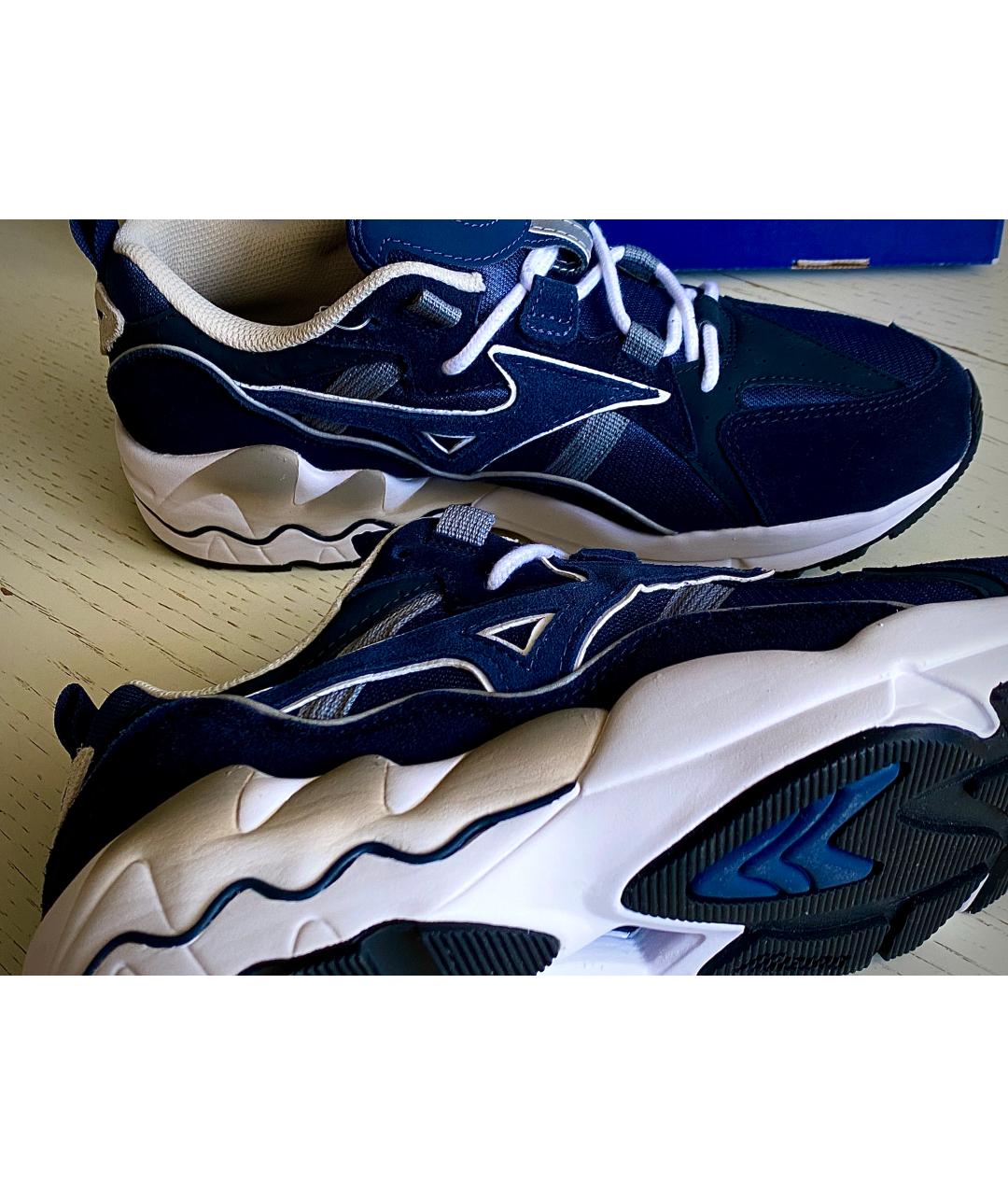 MIZUNO Синие замшевые низкие кроссовки / кеды, фото 3