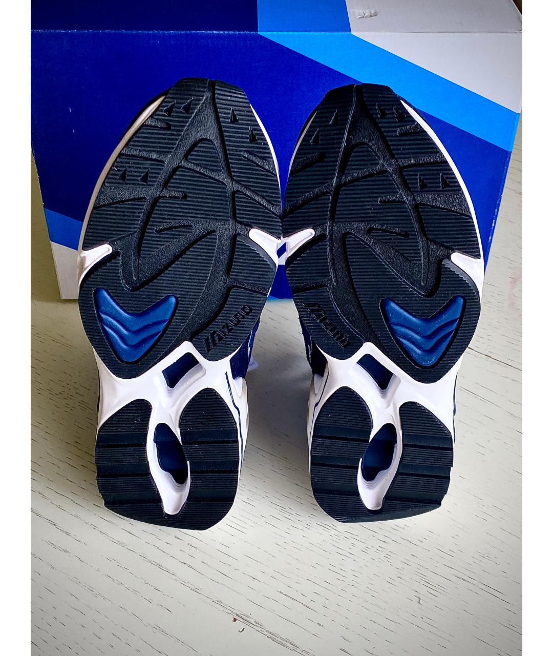 MIZUNO Синие замшевые низкие кроссовки / кеды, фото 5