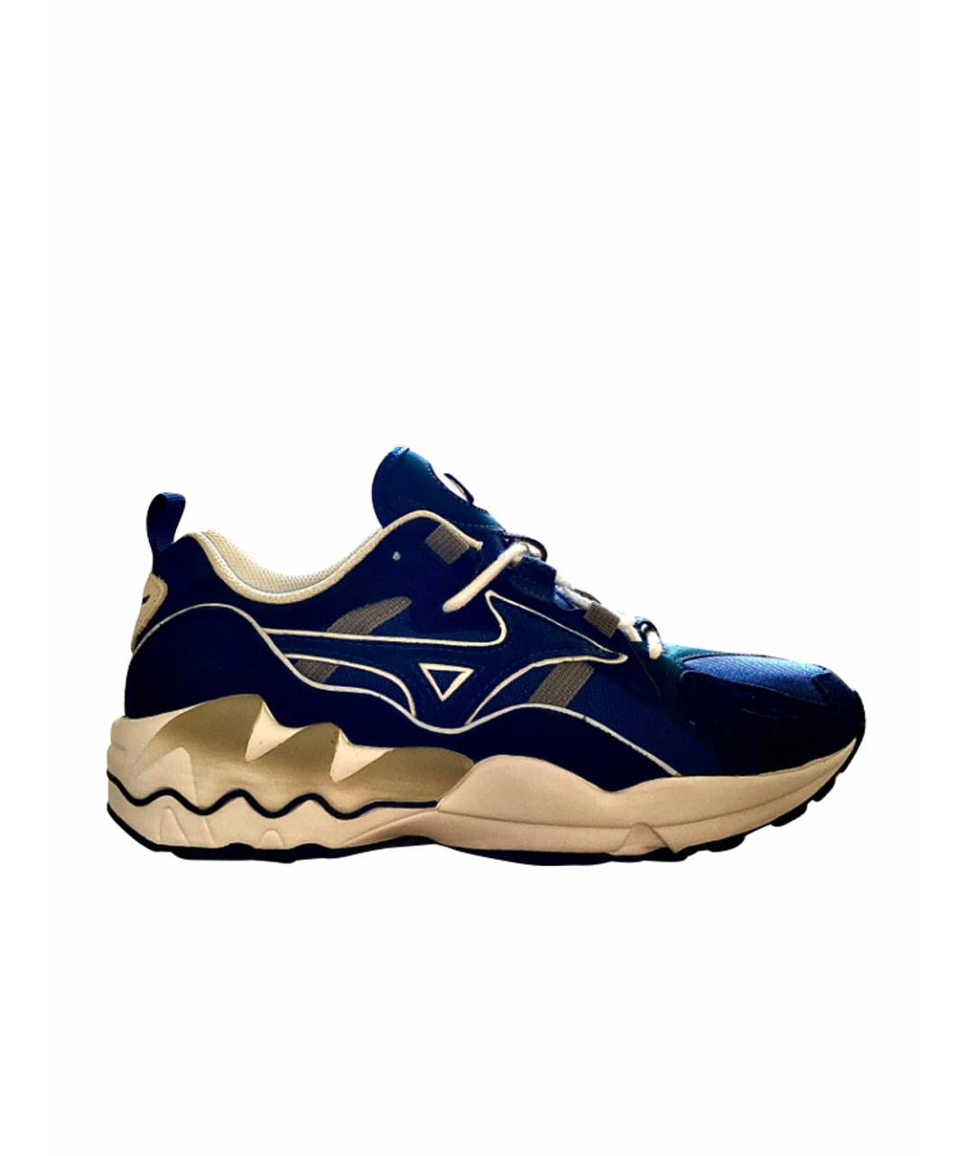 MIZUNO Синие замшевые низкие кроссовки / кеды, фото 1