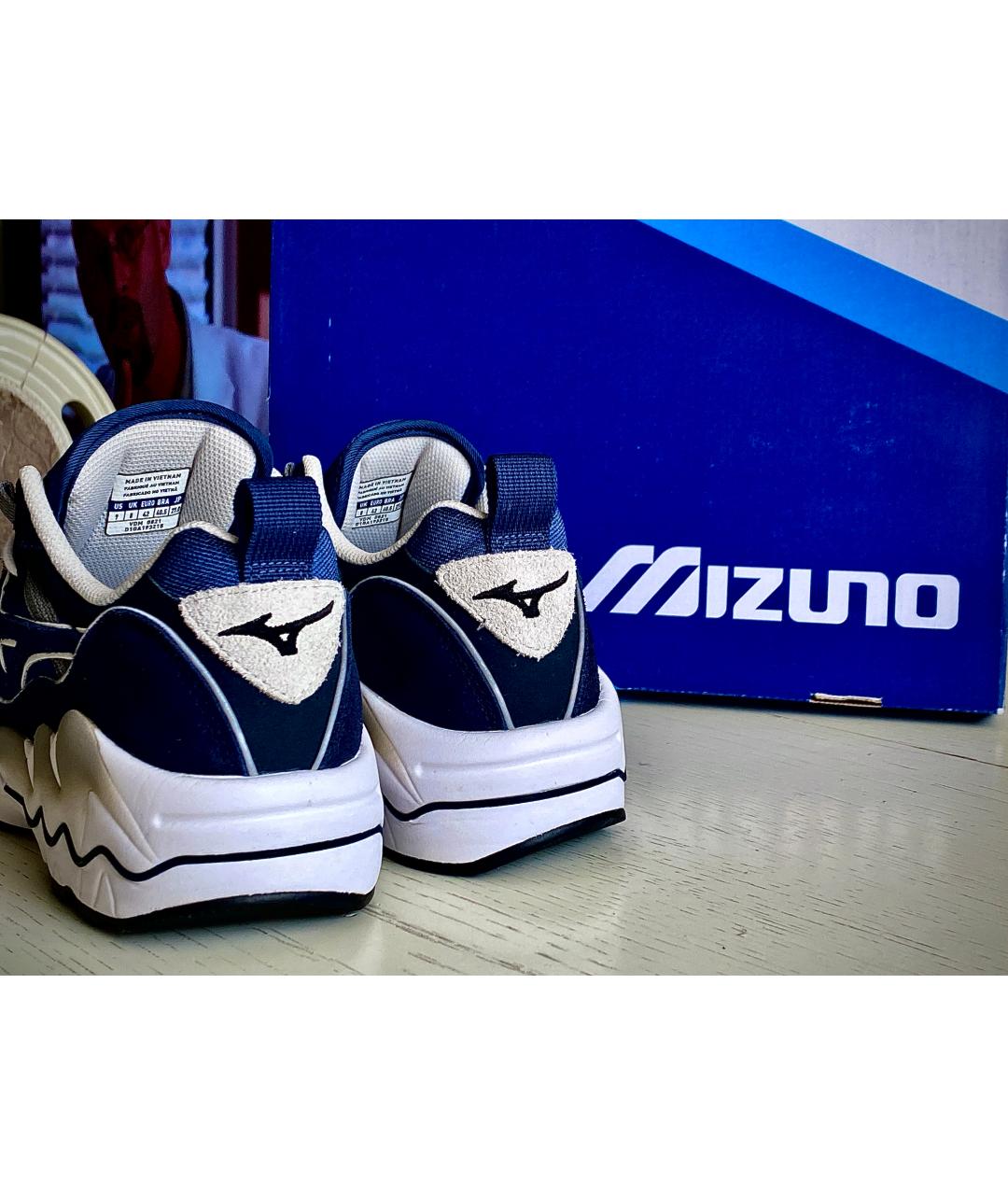 MIZUNO Синие замшевые низкие кроссовки / кеды, фото 4