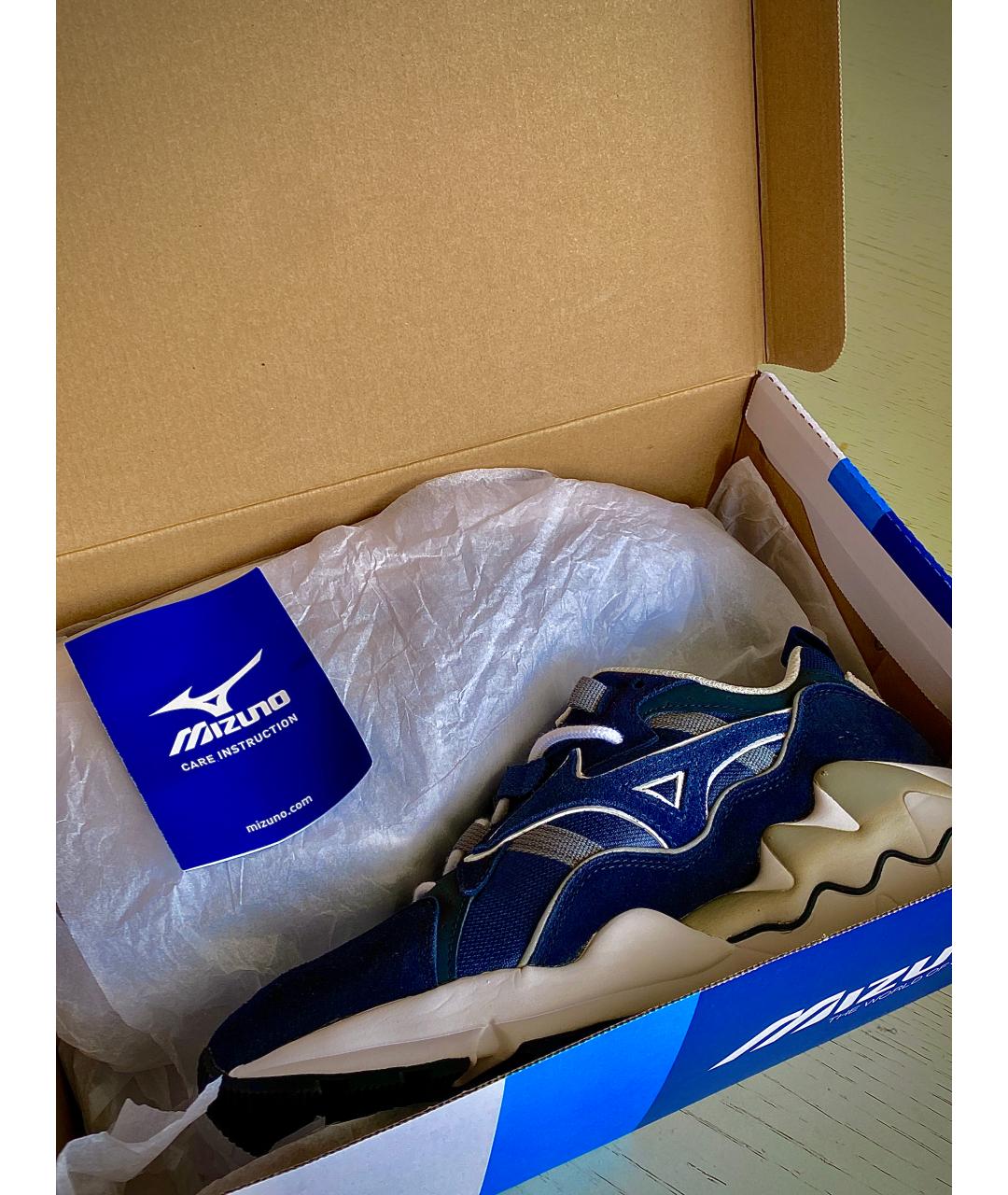 MIZUNO Синие замшевые низкие кроссовки / кеды, фото 6