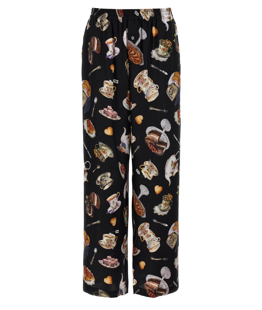 MOSCHINO Мульти шелковые прямые брюки, фото 1