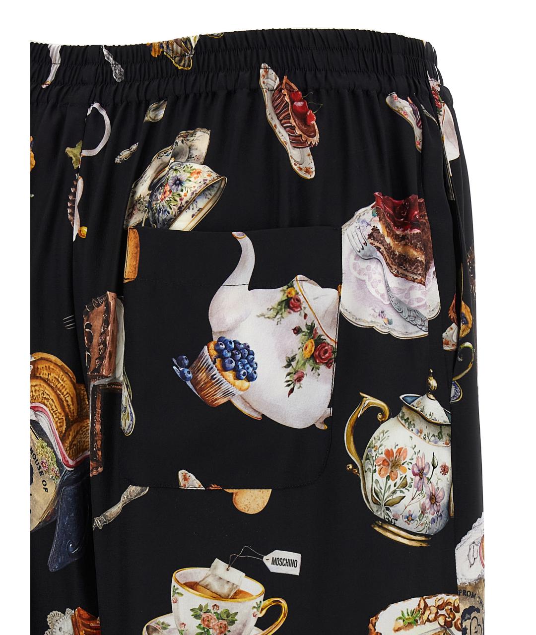 MOSCHINO Мульти шелковые прямые брюки, фото 4