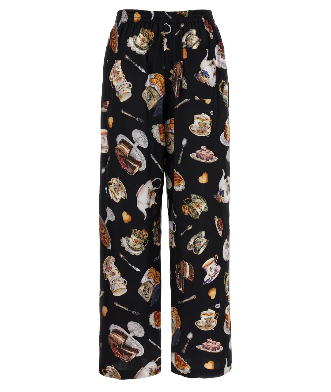 MOSCHINO Мульти шелковые прямые брюки, фото 2