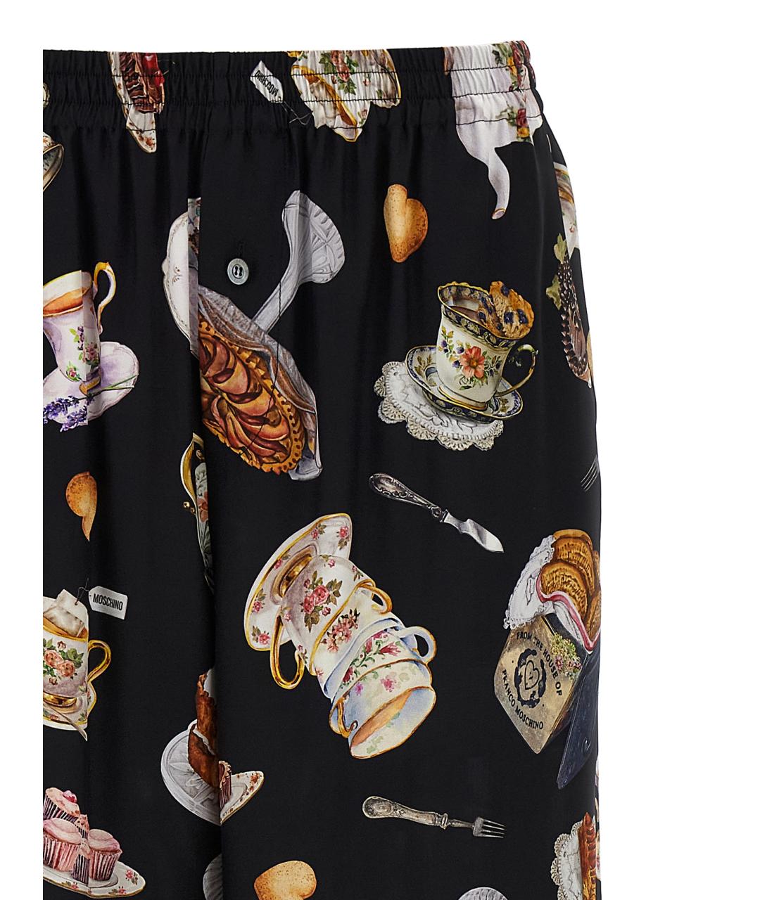 MOSCHINO Мульти шелковые прямые брюки, фото 3