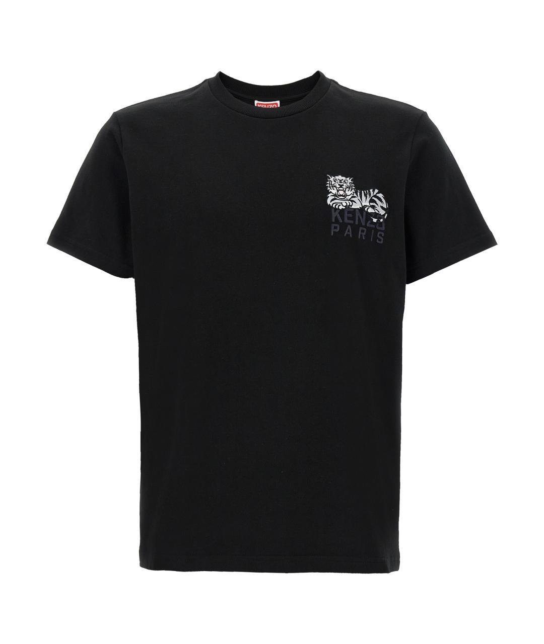 KENZO Черная хлопковая футболка, фото 1