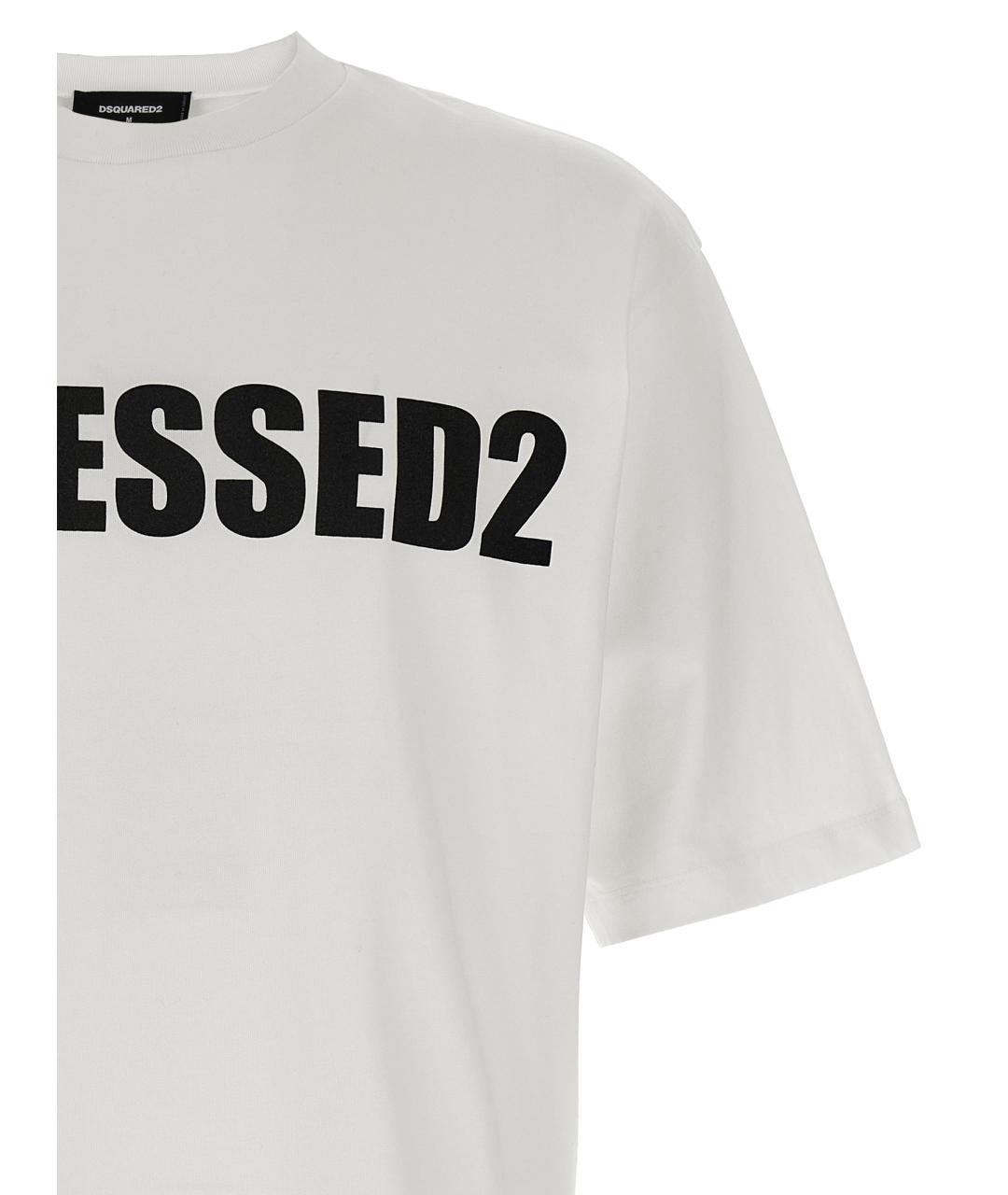 DSQUARED2 Белая хлопковая футболка, фото 3