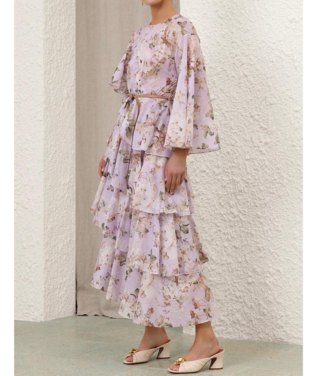 ZIMMERMANN Фиолетовое коктейльное платье, фото 3