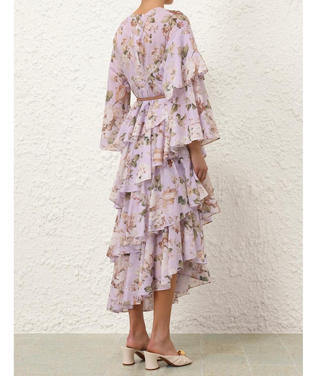 ZIMMERMANN Фиолетовое коктейльное платье, фото 4