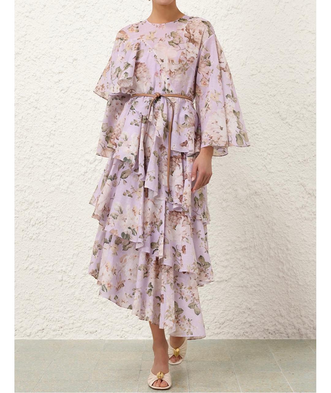 ZIMMERMANN Фиолетовое коктейльное платье, фото 2