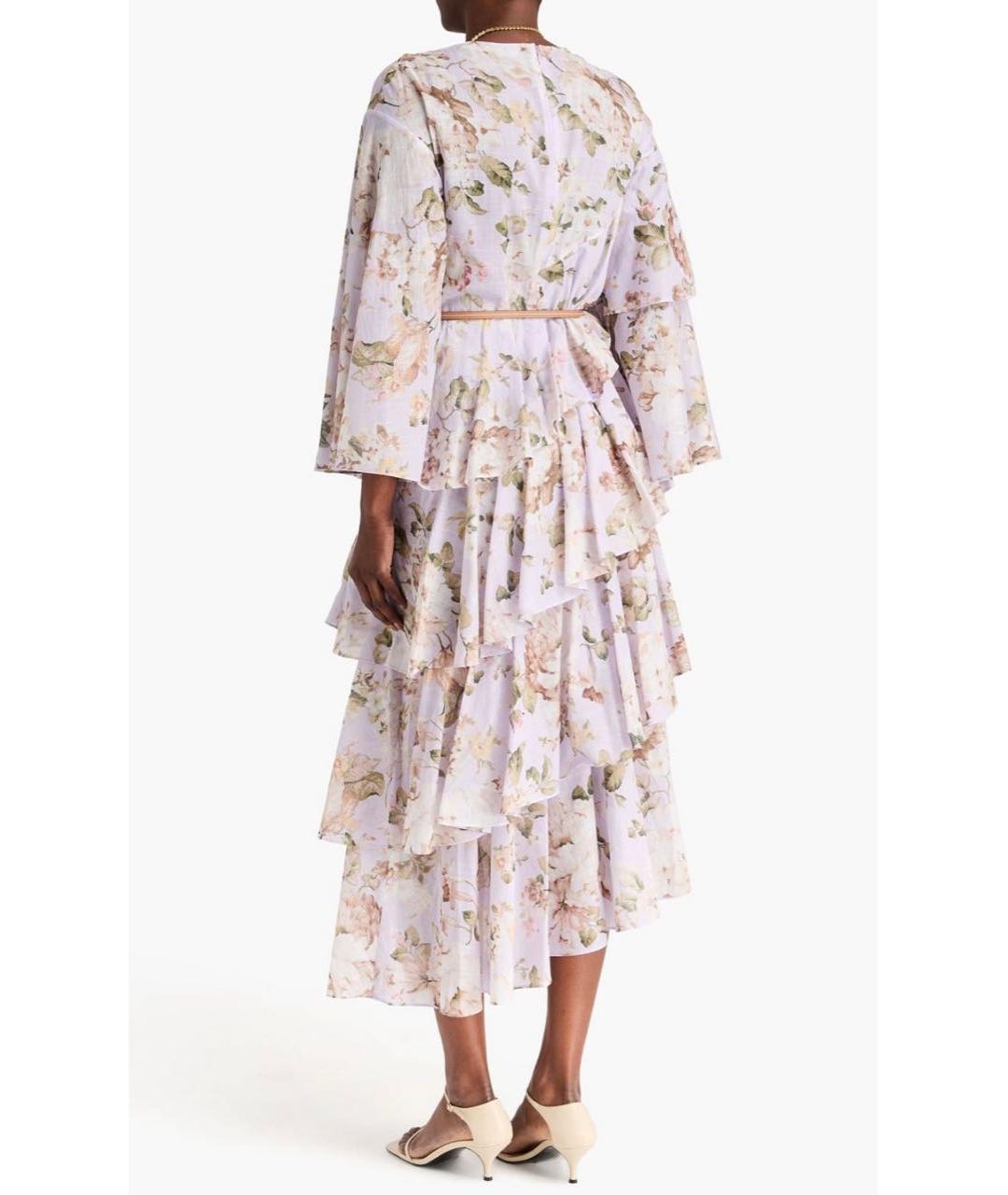 ZIMMERMANN Фиолетовое хлопковое коктейльное платье, фото 3