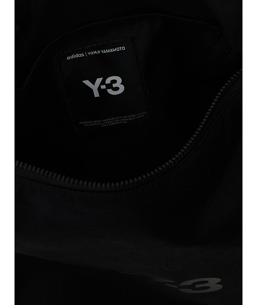 Y-3 Черная синтетическая сумка через плечо, фото 4