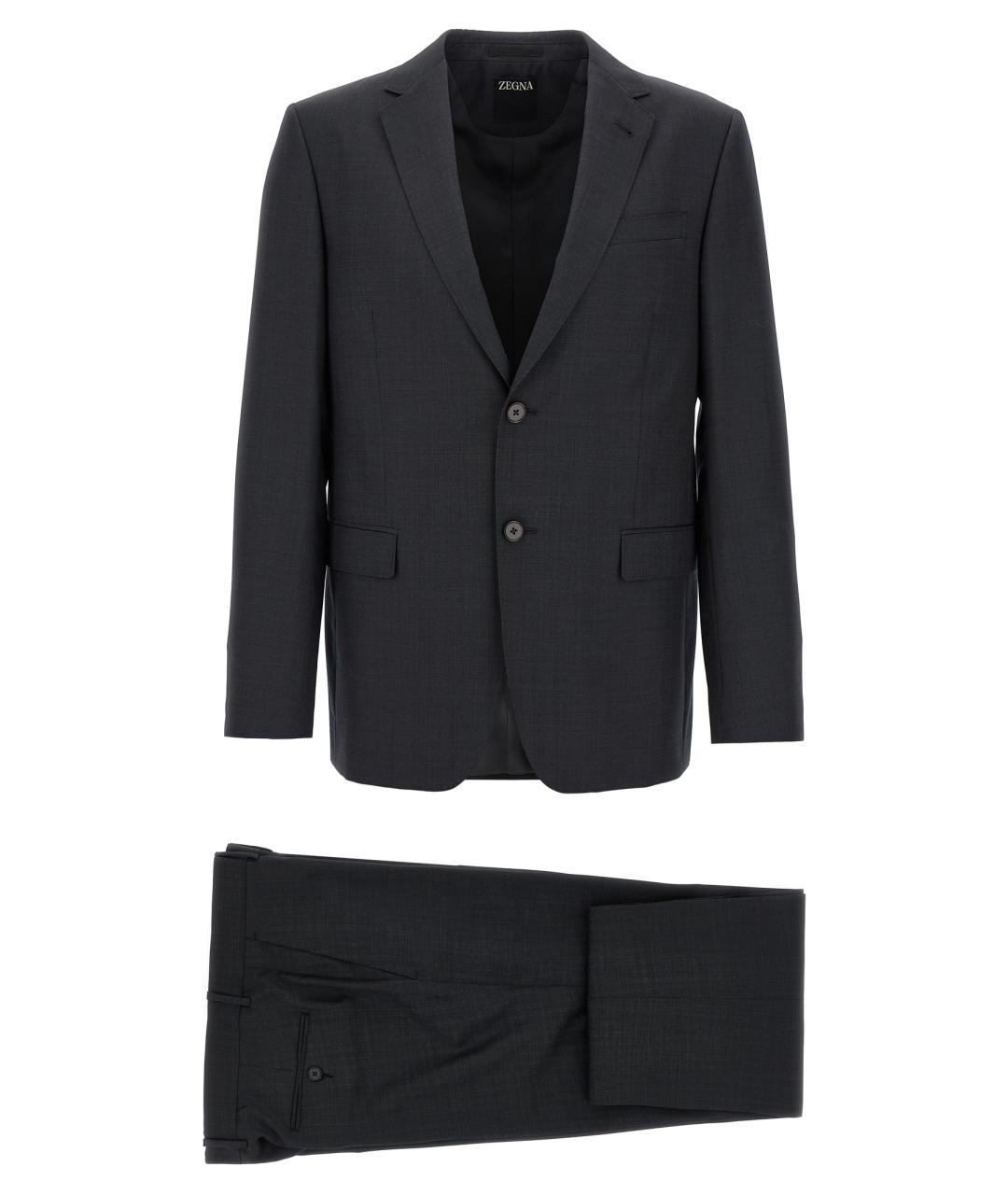 ZEGNA Серый классический костюм, фото 1
