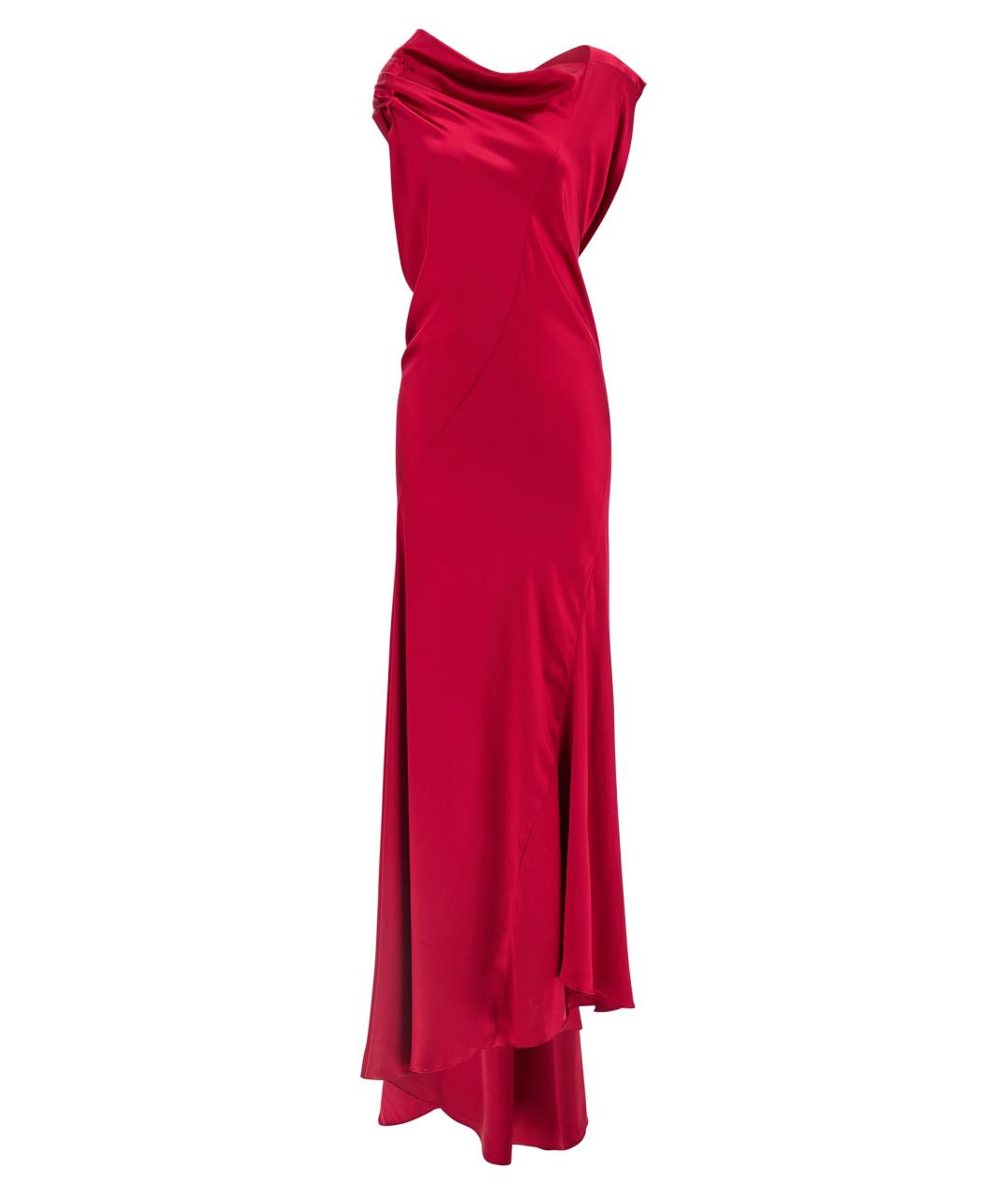 ALBERTA FERRETTI Красная вискозная юбка макси, фото 1