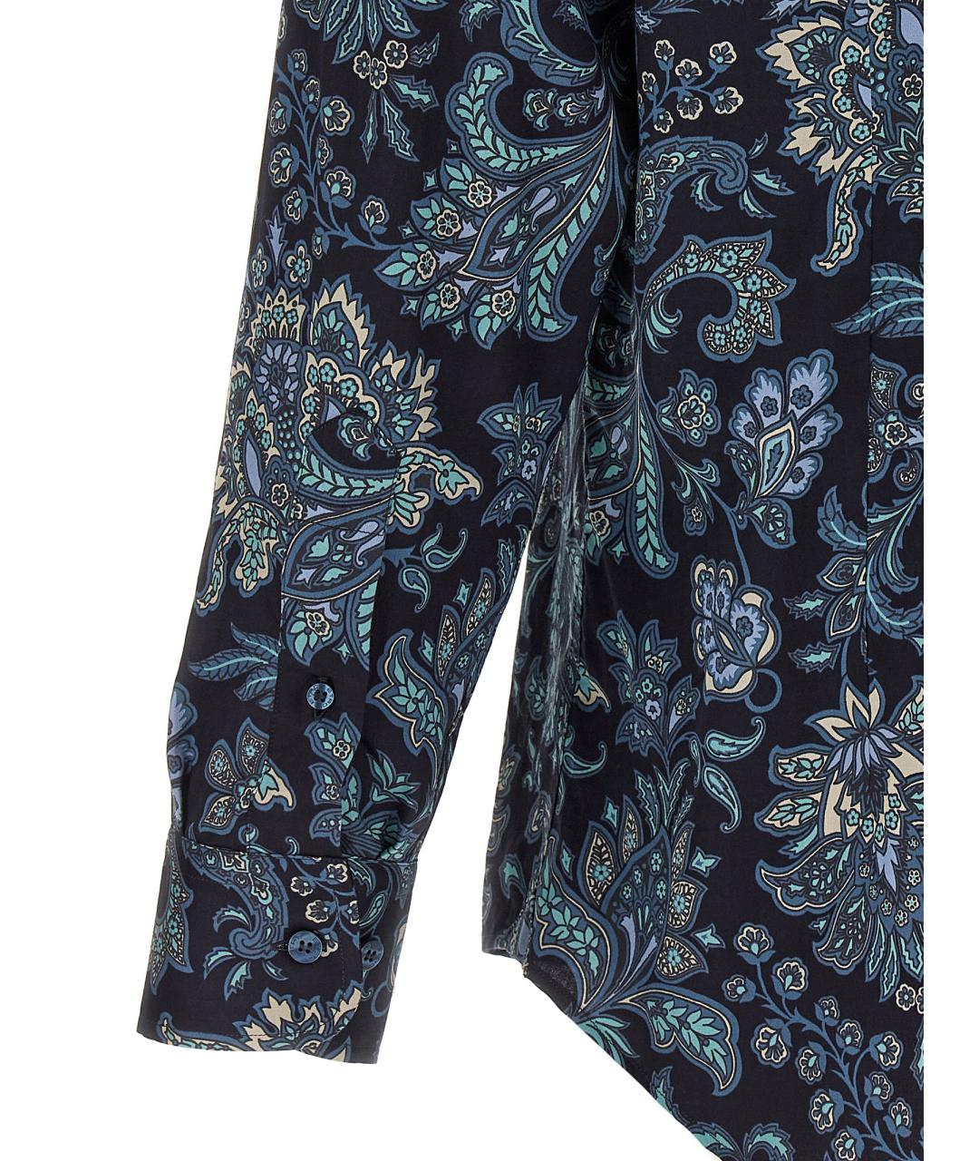 ETRO Синяя хлопковая кэжуал рубашка, фото 4