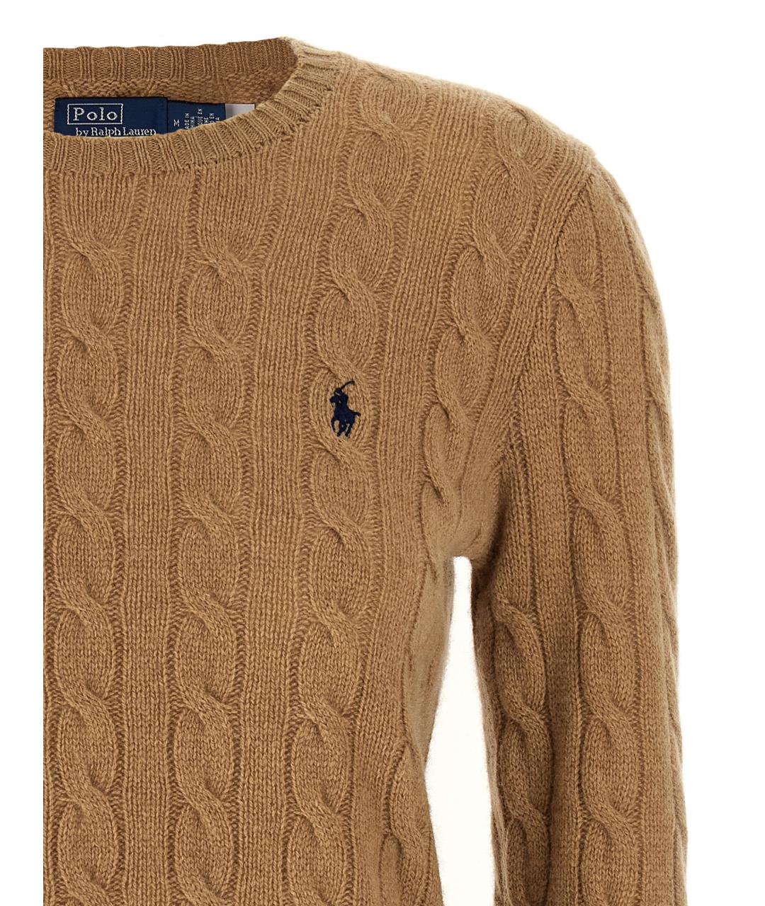 POLO RALPH LAUREN Бежевый шерстяной джемпер / свитер, фото 3