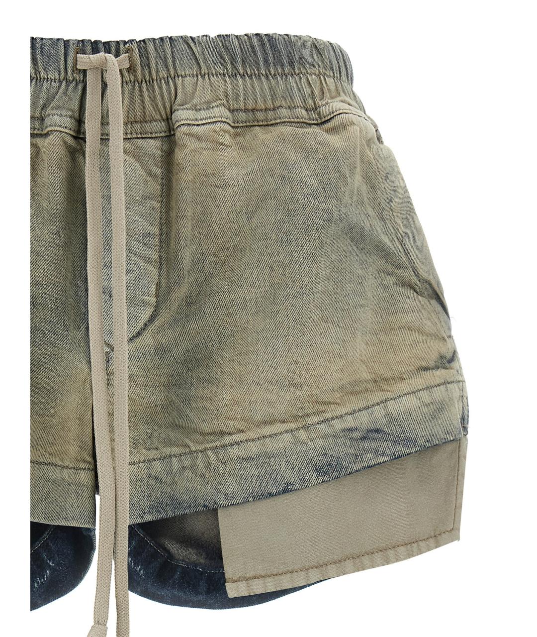 RICK OWENS DRKSHDW Бежевые хлопковые шорты, фото 3