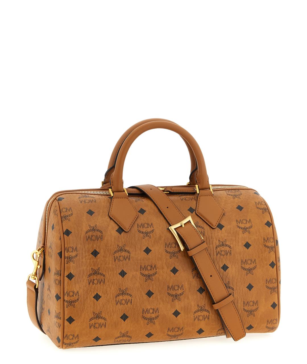 MCM Коричневая сумка тоут из искусственной кожи, фото 2
