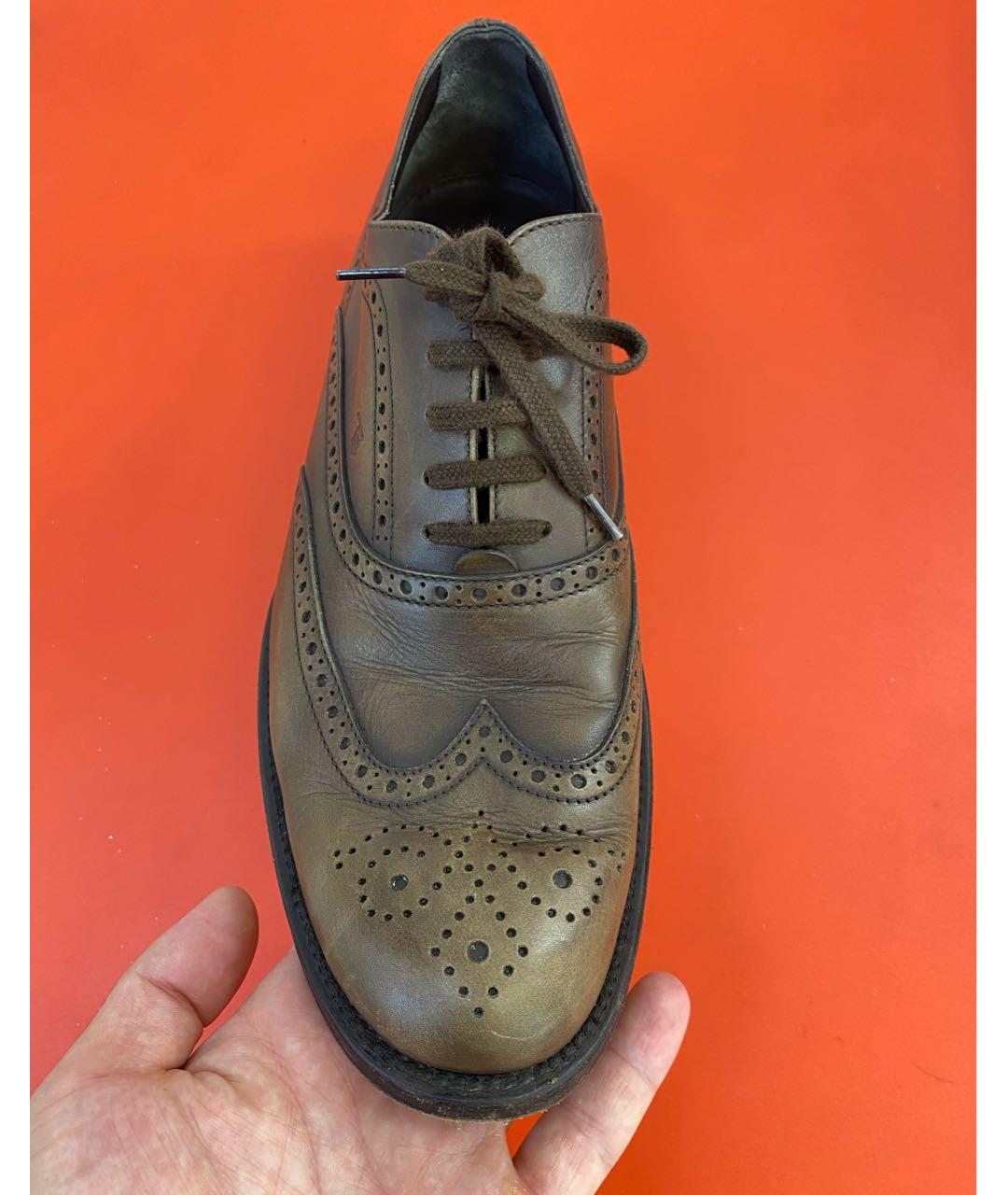 TOD'S Коричневые кожаные туфли, фото 2