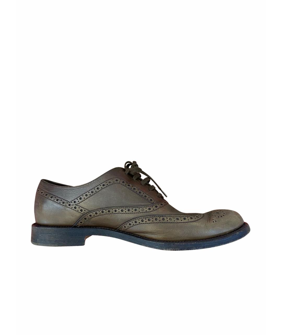 TOD'S Коричневые кожаные туфли, фото 1