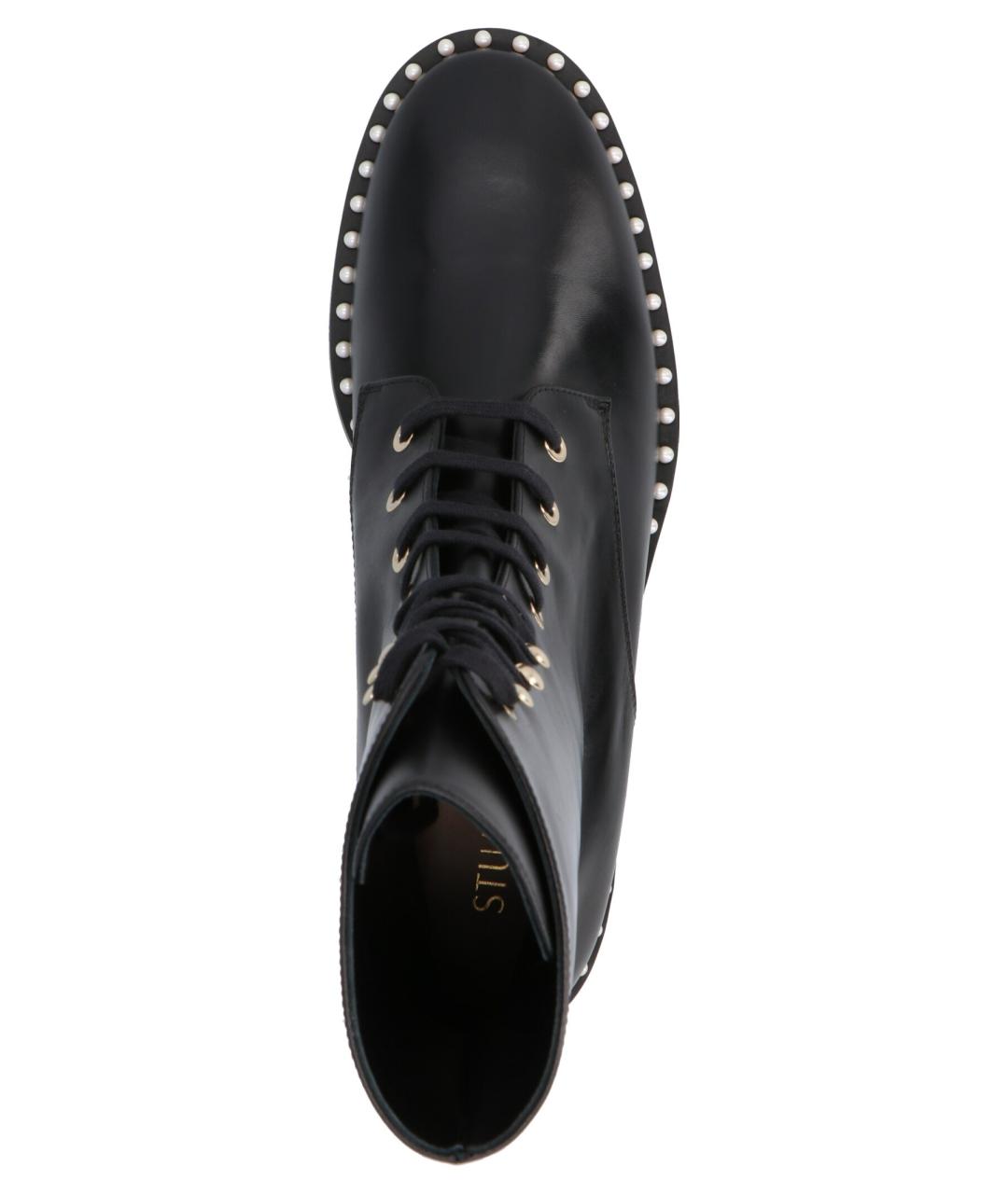 STUART WEITZMAN Черные кожаные ботинки, фото 4