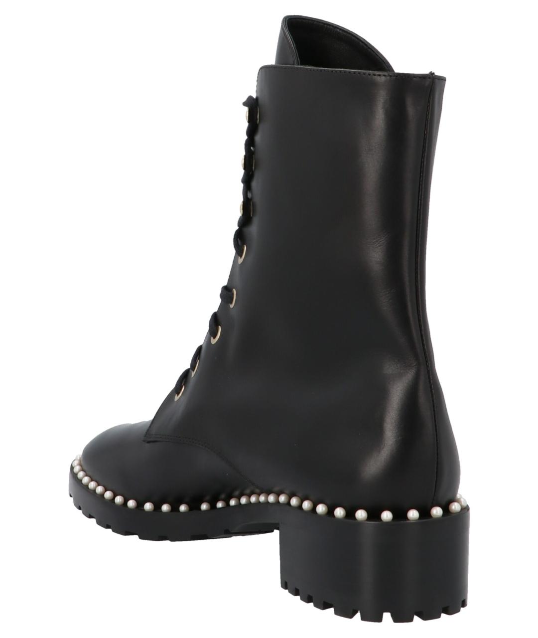 STUART WEITZMAN Черные кожаные ботинки, фото 2