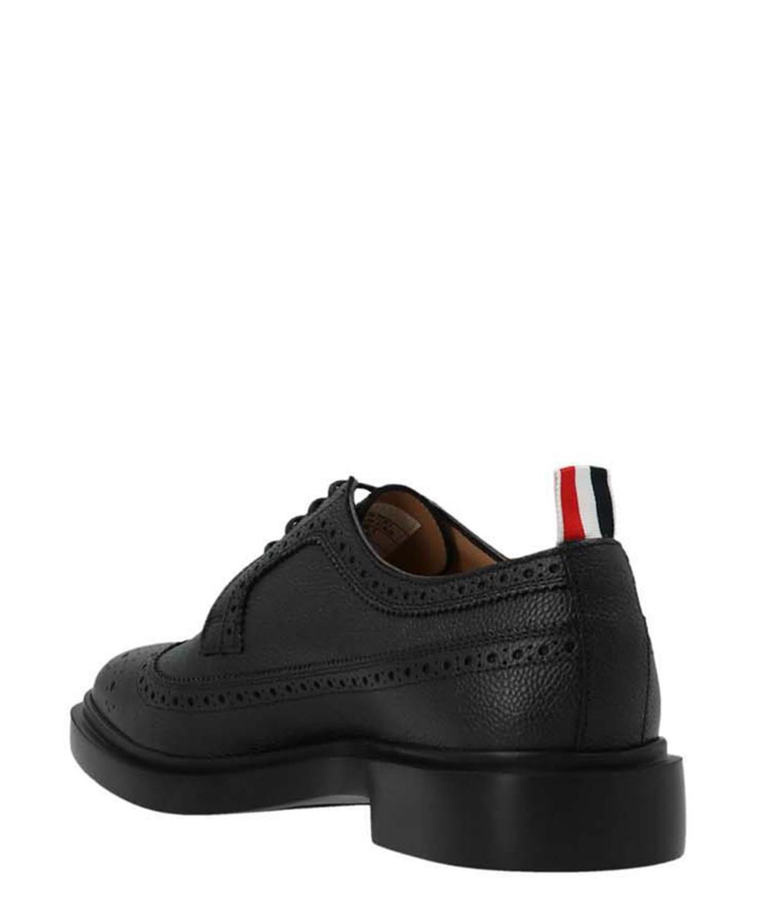 THOM BROWNE Черные кожаные туфли, фото 2