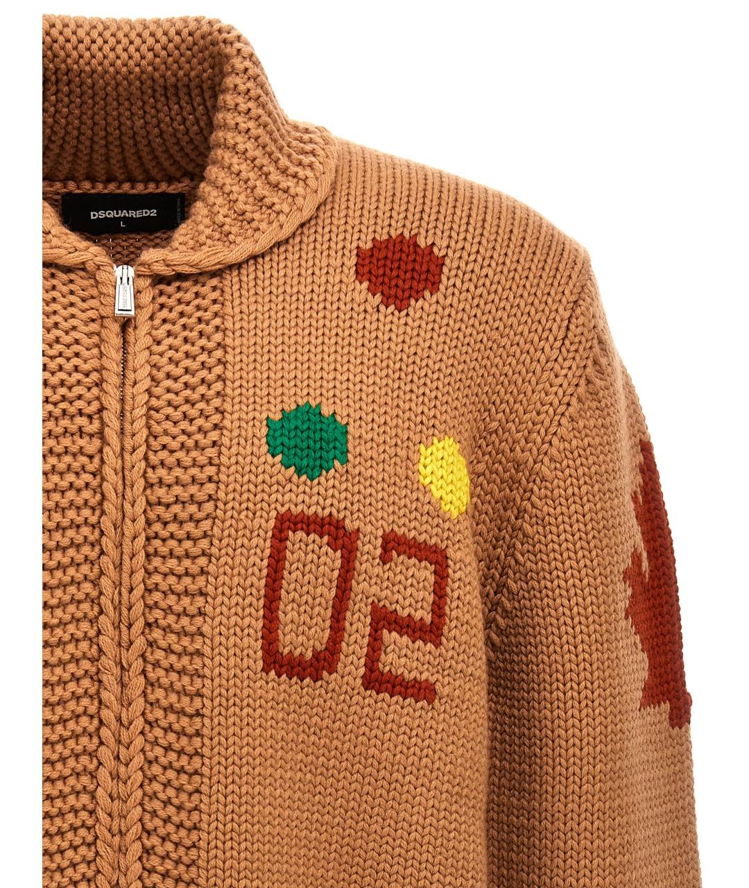 DSQUARED2 Мульти шерстяной кардиган, фото 3