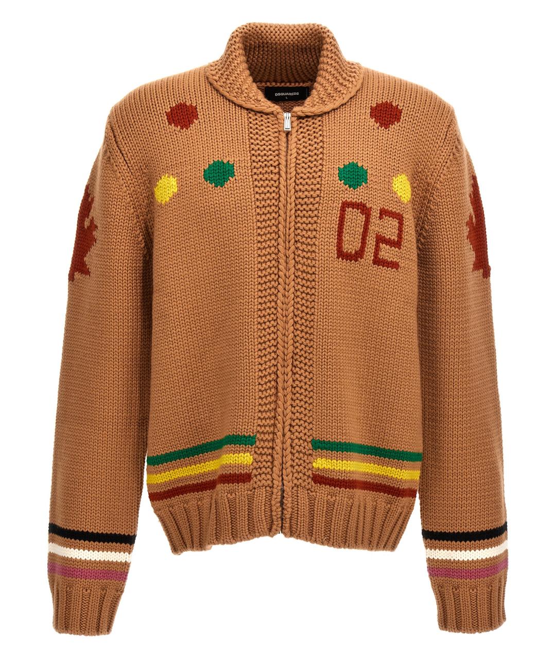DSQUARED2 Мульти шерстяной кардиган, фото 1