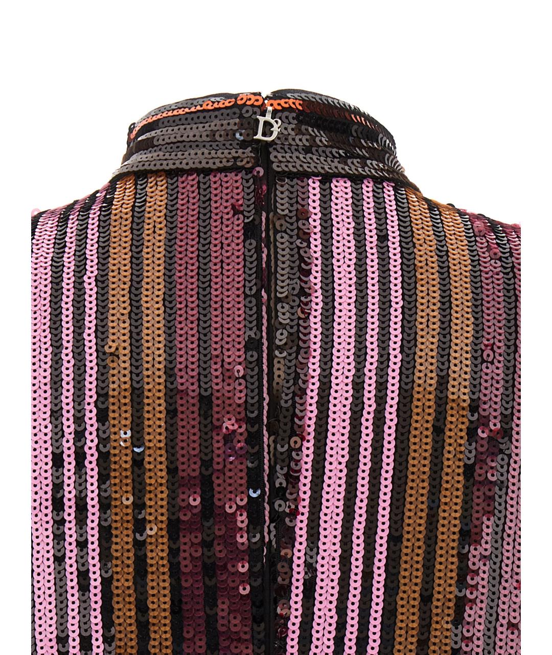 DSQUARED2 Мульти полиэстеровое платье, фото 4