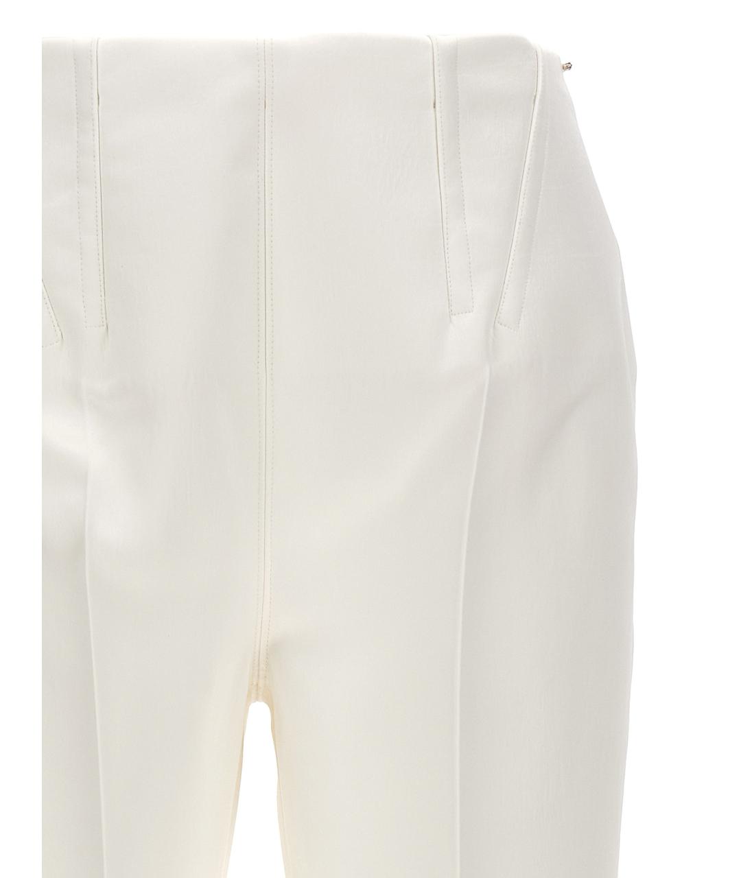 SPORTMAX Белые ацетатные прямые брюки, фото 3