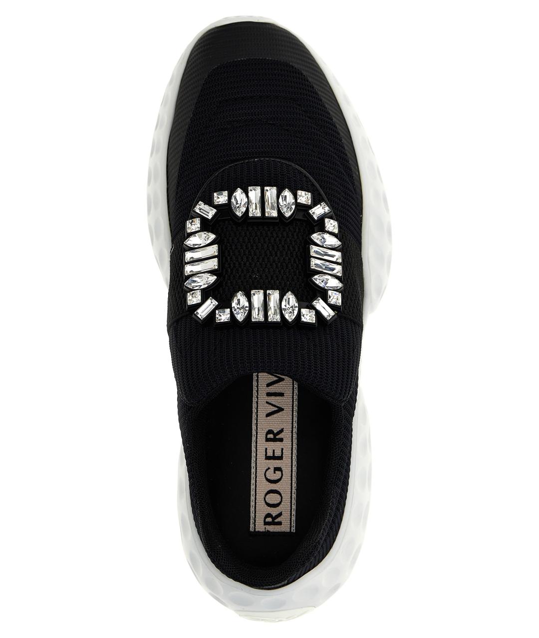 ROGER VIVIER Черные текстильные кроссовки, фото 4