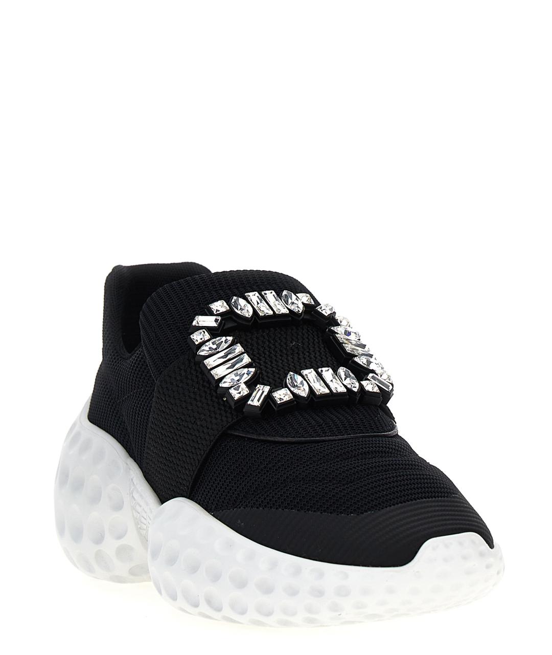 ROGER VIVIER Черные текстильные кроссовки, фото 2