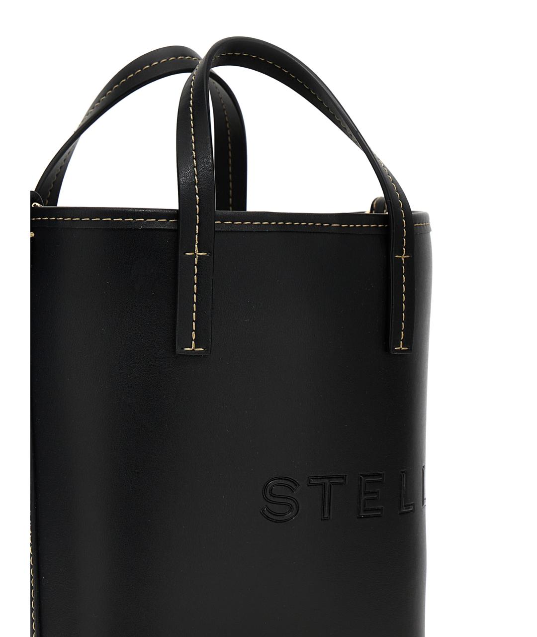 STELLA MCCARTNEY Черная сумка тоут из искусственной кожи, фото 3