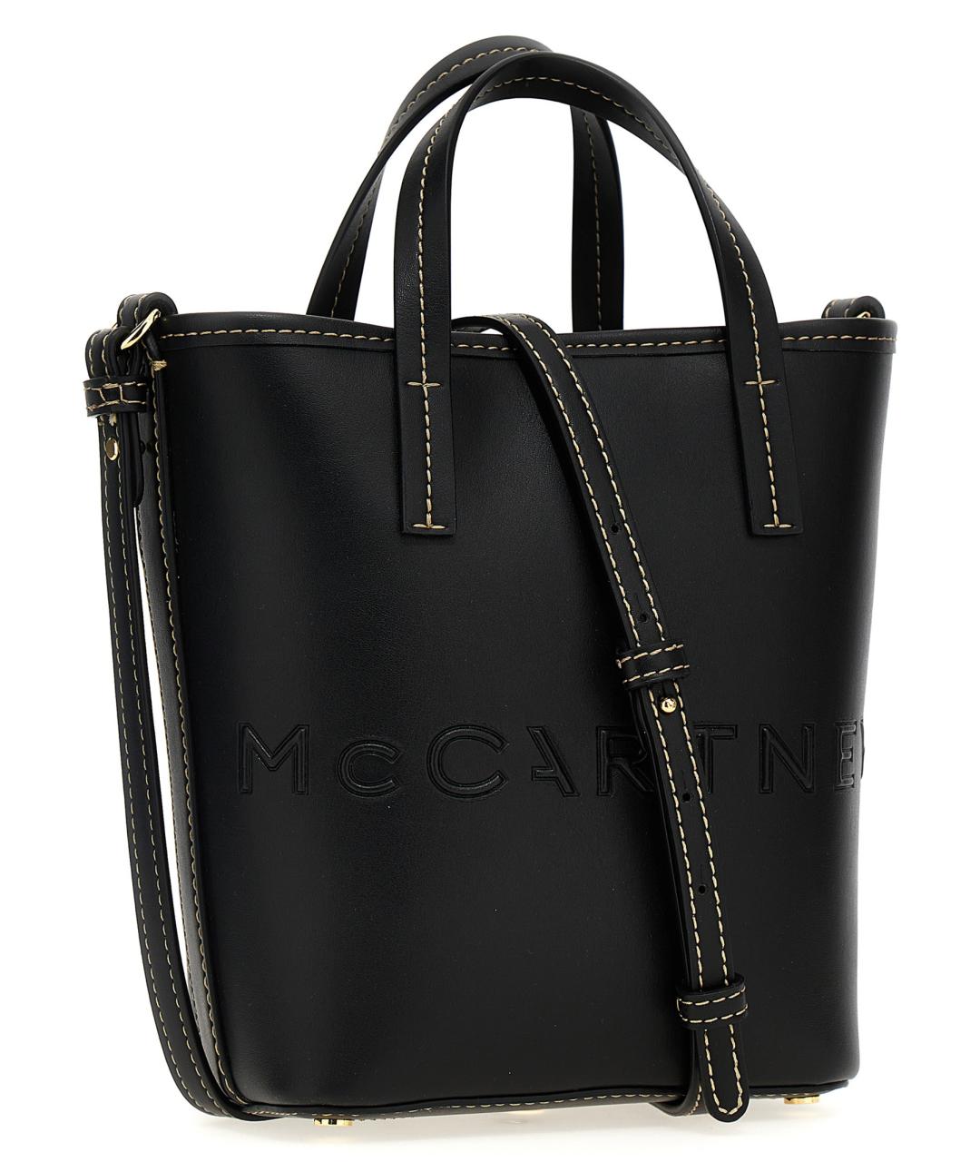 STELLA MCCARTNEY Черная сумка тоут из искусственной кожи, фото 2