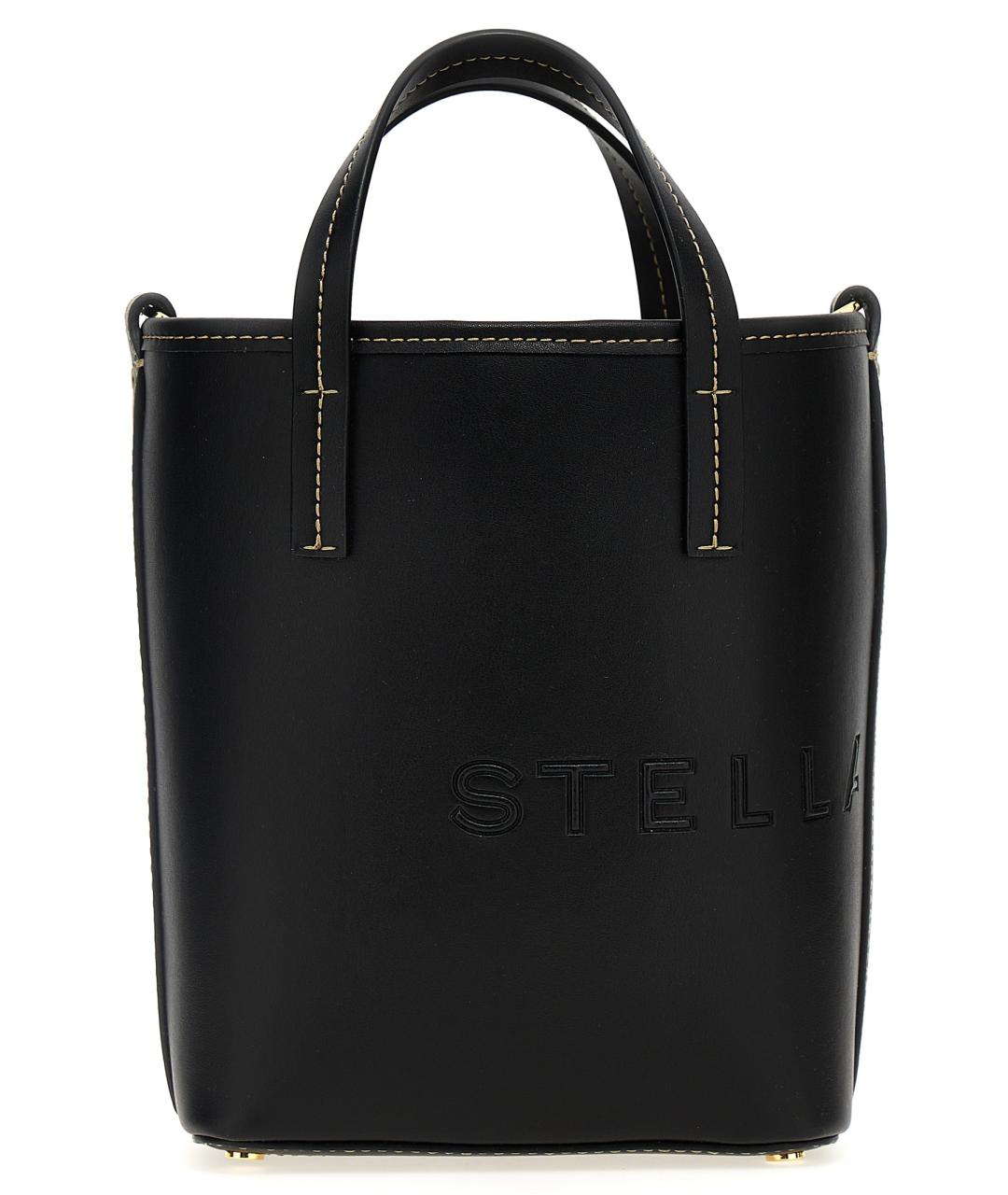 STELLA MCCARTNEY Черная сумка тоут из искусственной кожи, фото 1