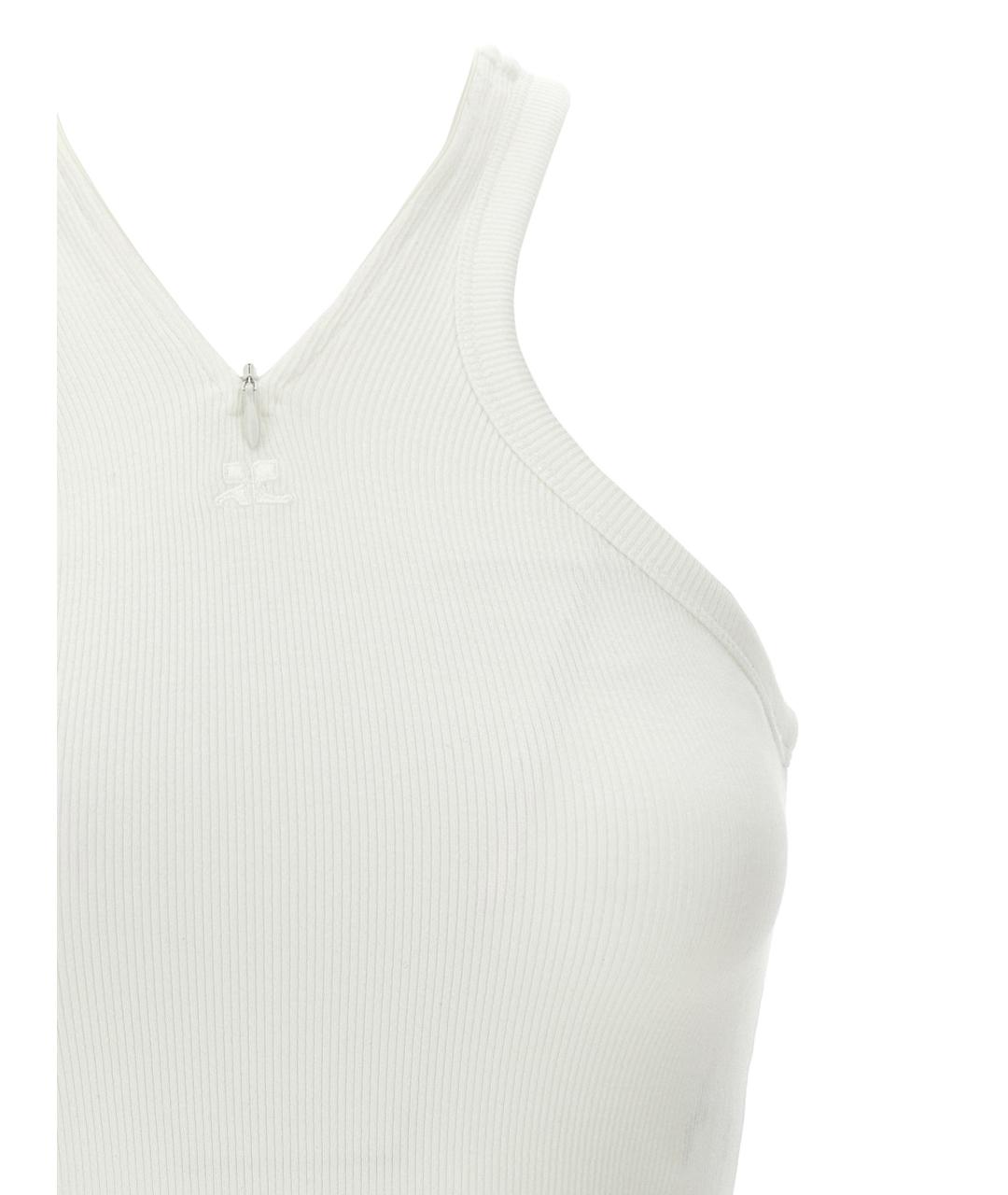 COURREGES Белая хлопковая майка, фото 3