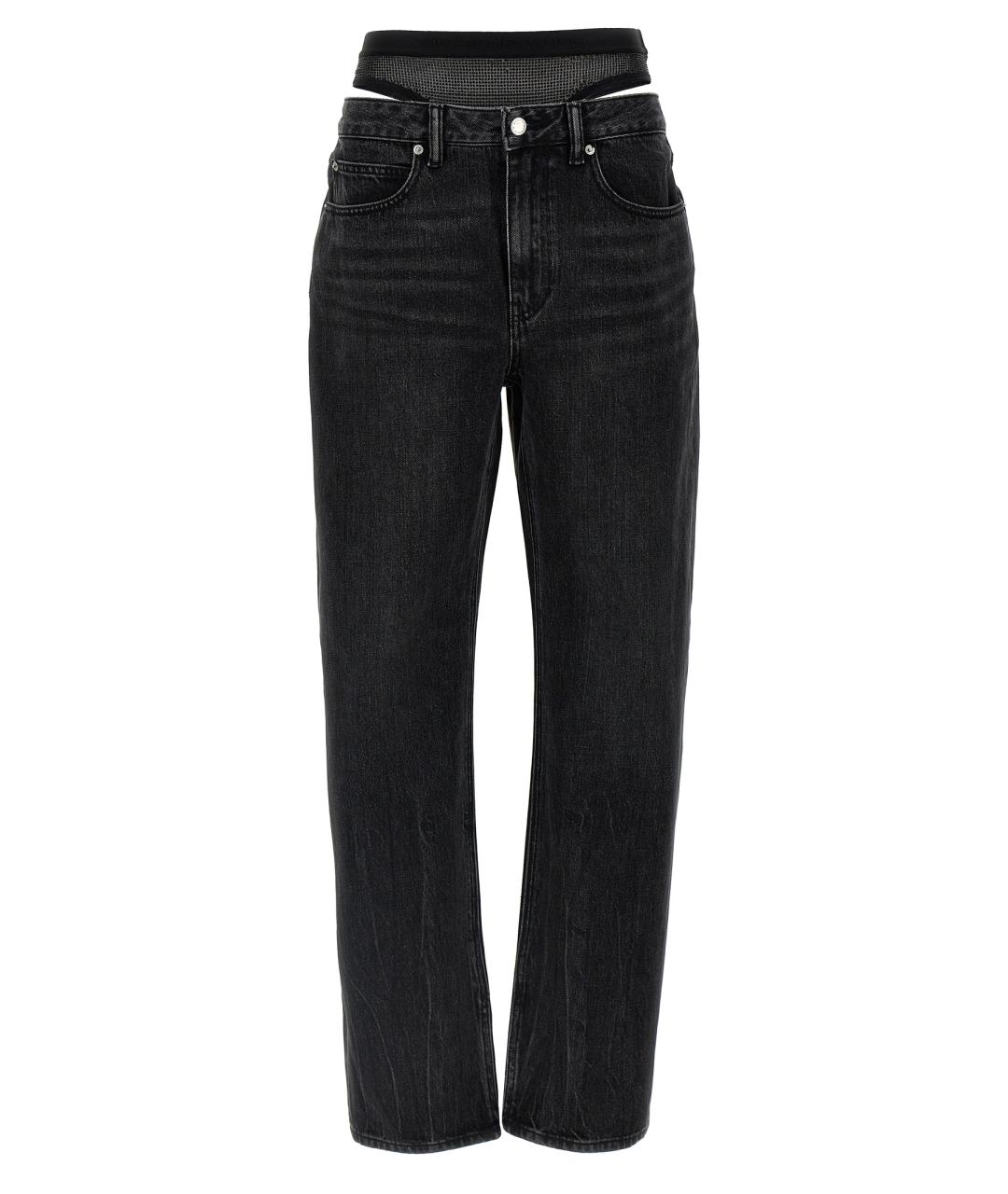 ALEXANDER WANG Черные хлопковые прямые джинсы, фото 1