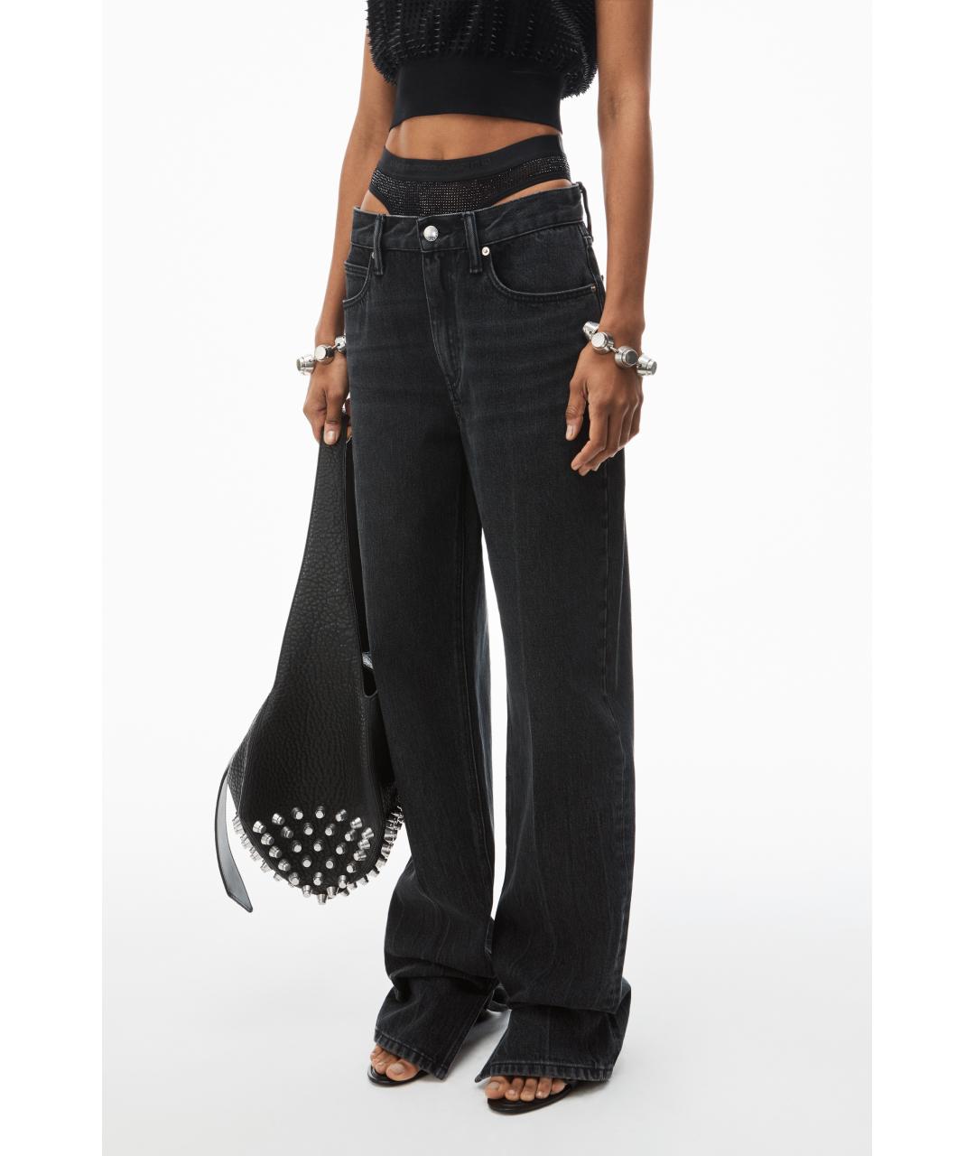 ALEXANDER WANG Черные хлопковые прямые джинсы, фото 6
