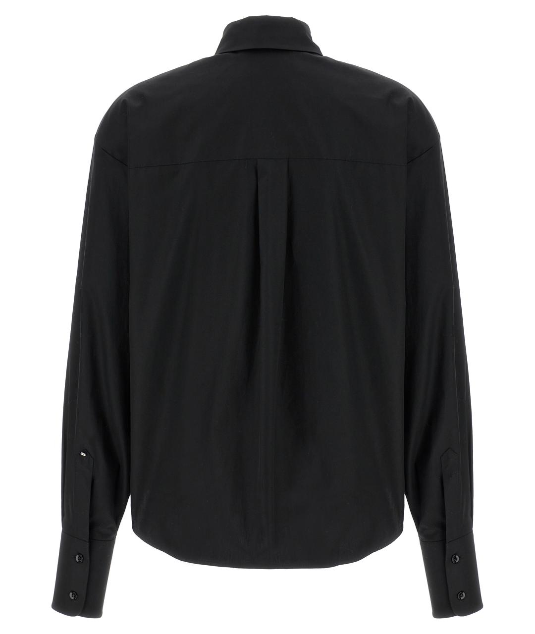 SPORTMAX Черная хлопковая рубашка, фото 2