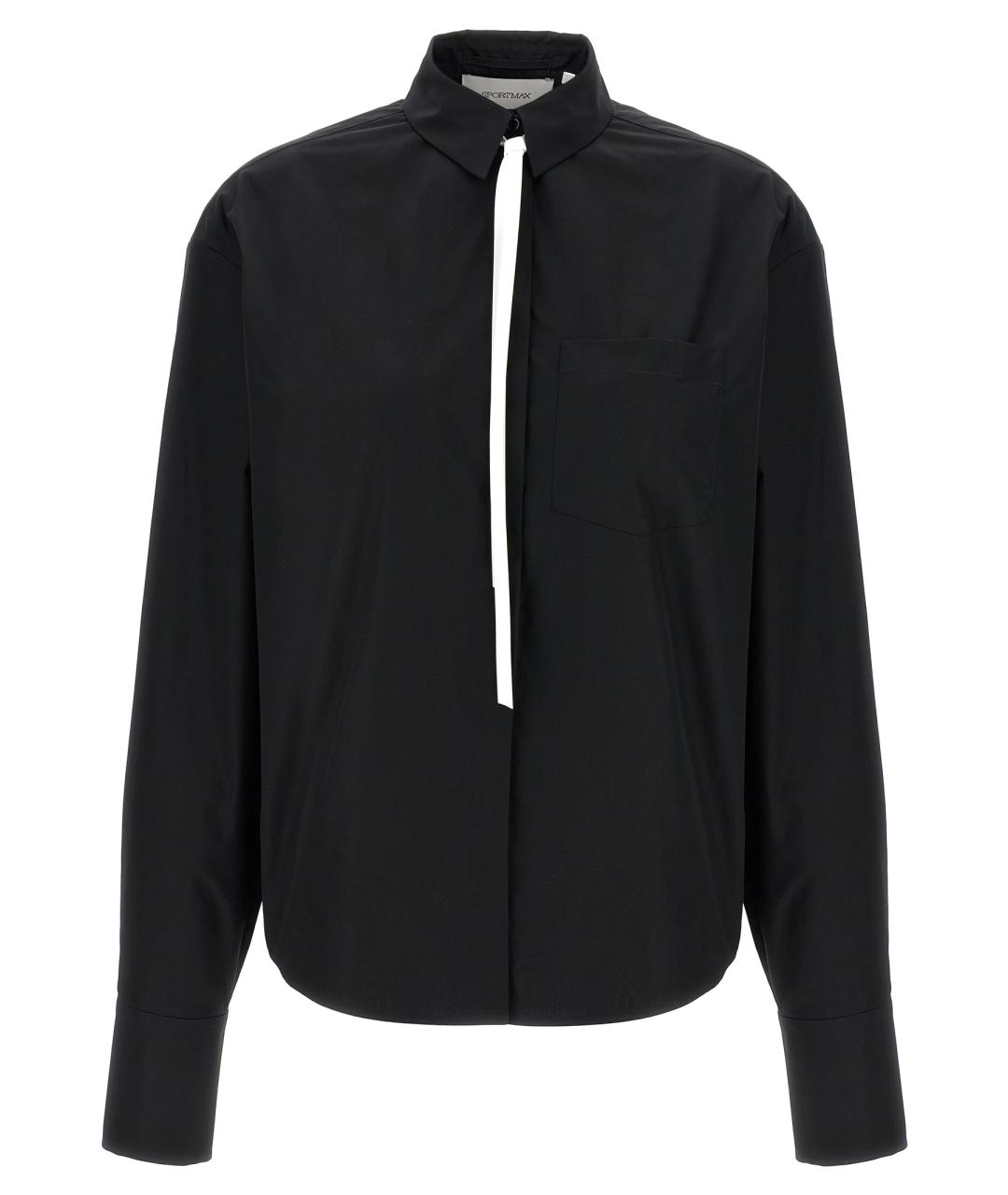 SPORTMAX Черная хлопковая рубашка, фото 1